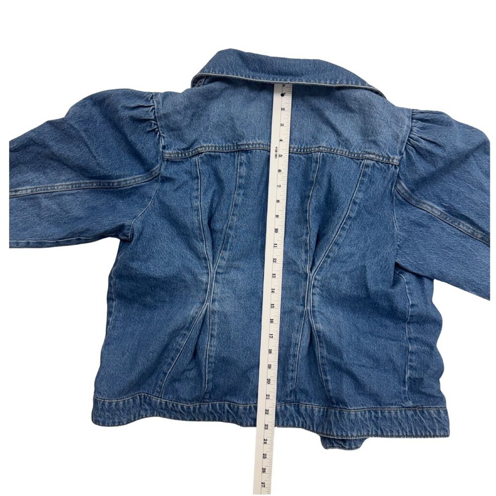 Future Collective x Gabriella Karefa XL Cinched Waist Y2K Denim Jacket Fitted - Picture 5 of 9